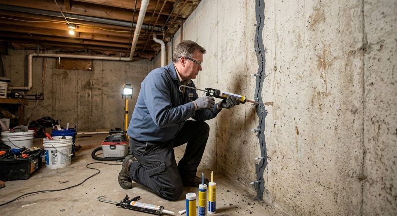 Basement Crack Repair in Fergus Falls, MN