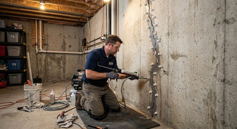 Basement Crack Repair in Fergus Falls, MN