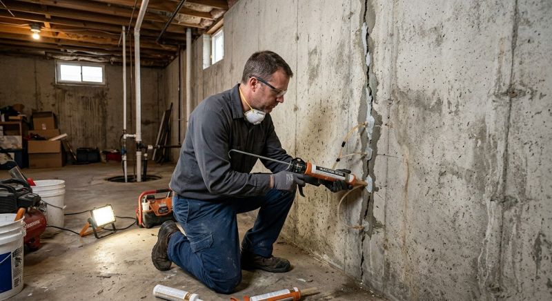 Basement Crack Repair in Fergus Falls, MN