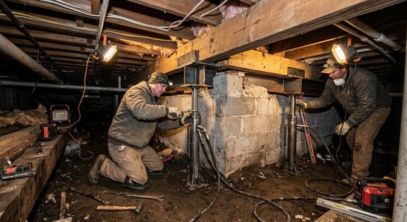 Basement Foundation Repair in Dent, MN