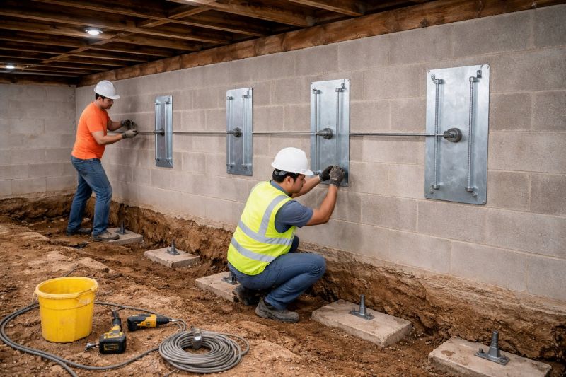 Basement Stabilization in Fergus Falls, MN