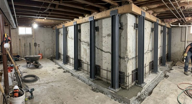 Basement Stabilization in Fergus Falls, MN