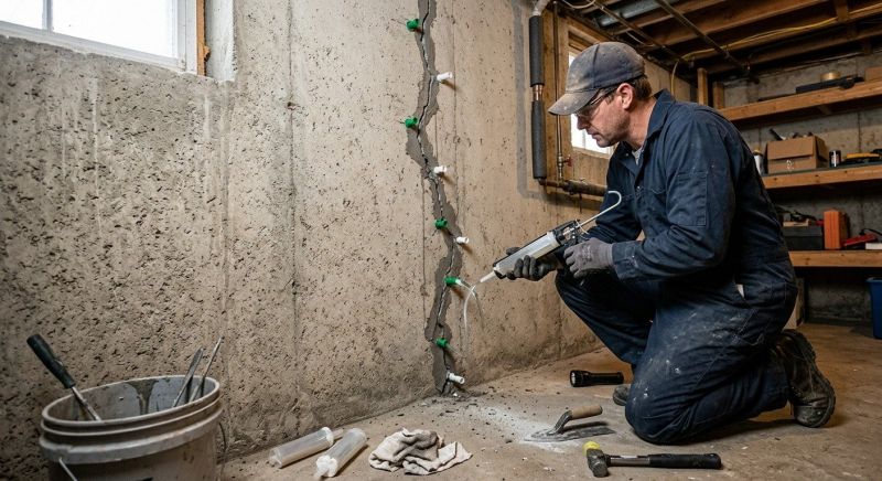 Foundation Crack Repair in Fergus Falls, MN