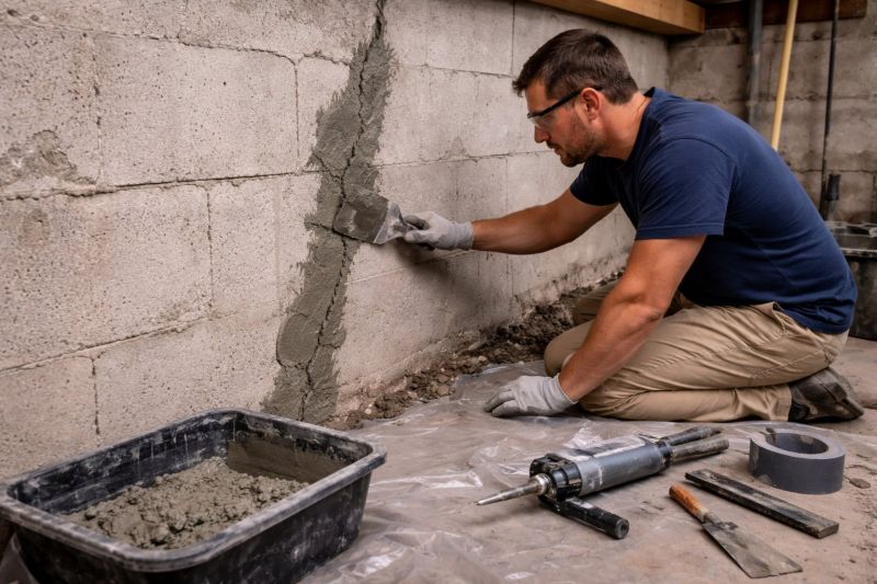 Foundation Crack Repair in Fergus Falls, MN