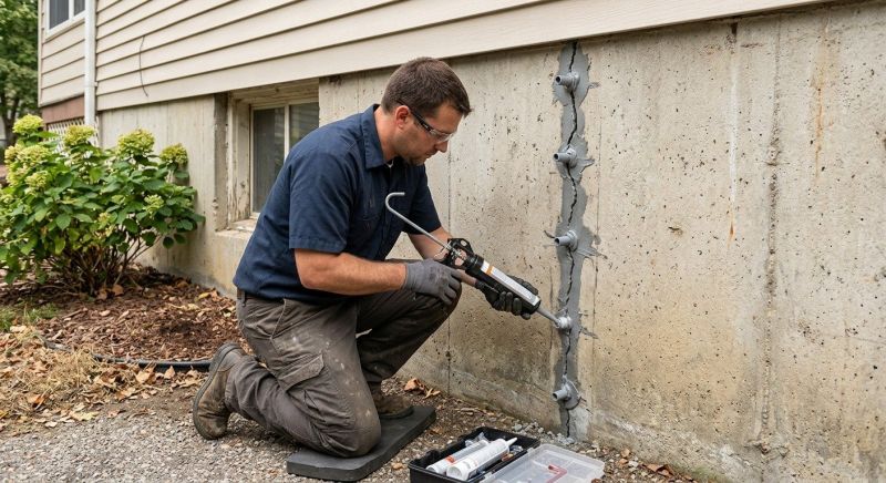 Foundation Crack Sealing in Fergus Falls, MN