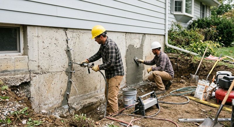 Foundation Cracks Repair in Fergus Falls, MN