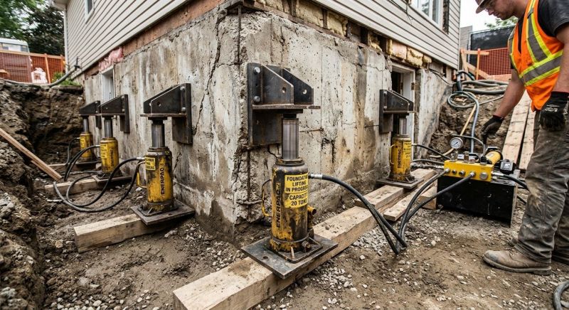 Foundation Jacking in Dent, MN