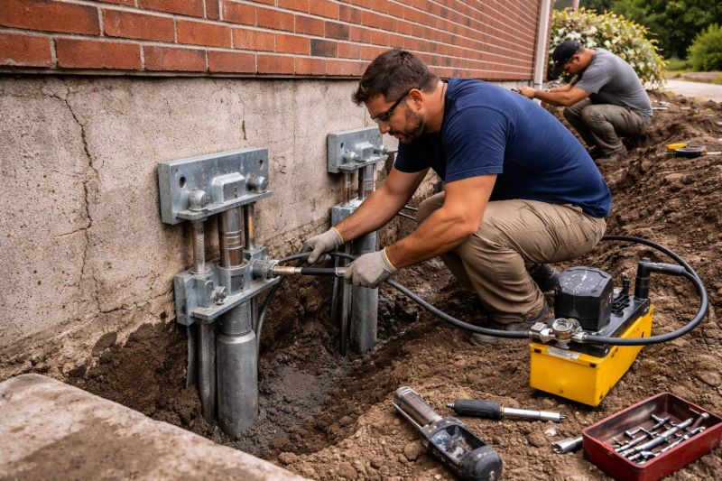 Foundation Pier Repair in Fergus Falls, MN