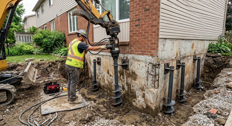 Helical Piers Installation in Fergus Falls, MN