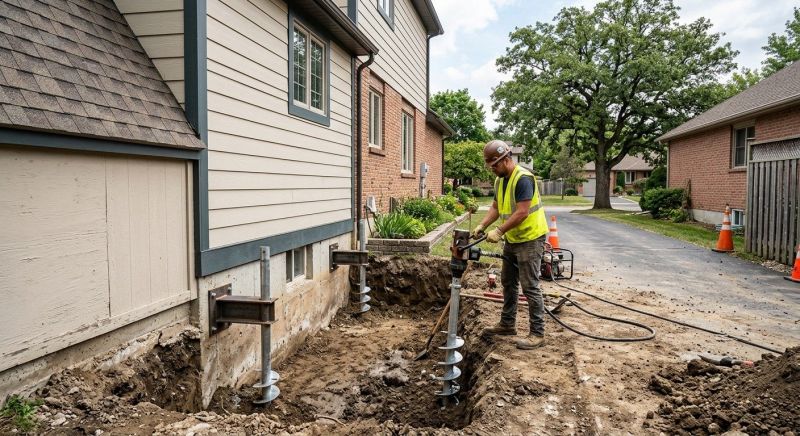 Helical Piers Installation in Fergus Falls, MN
