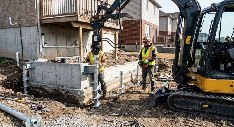 Helical Pile Installation in Fergus Falls, MN