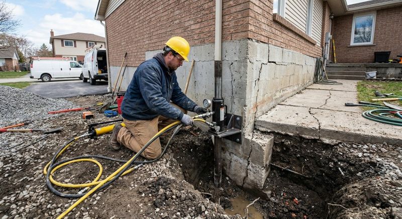 Sinking Foundation Repair in Dent, MN
