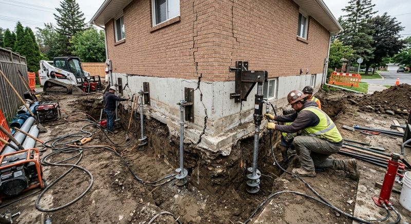 Sinking Foundation Repair in Otter Tail County, MN