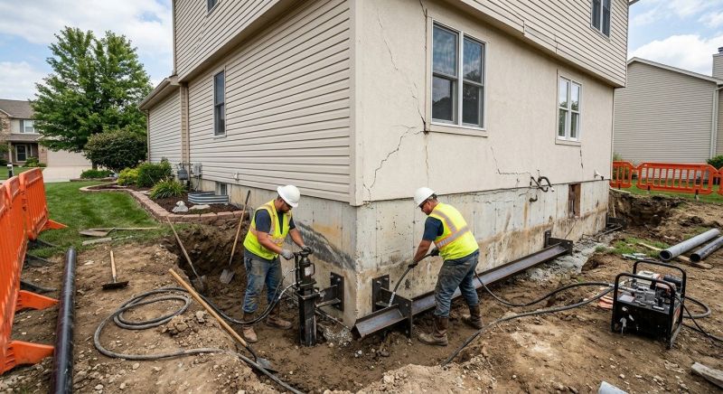 Sinking Foundation Repair in Pelican Rapids, MN