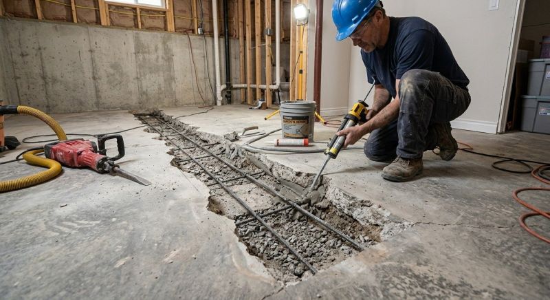 Slab Foundation Repair in Fergus Falls, MN